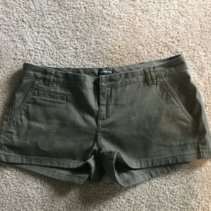 Express Khaki Green Shorts